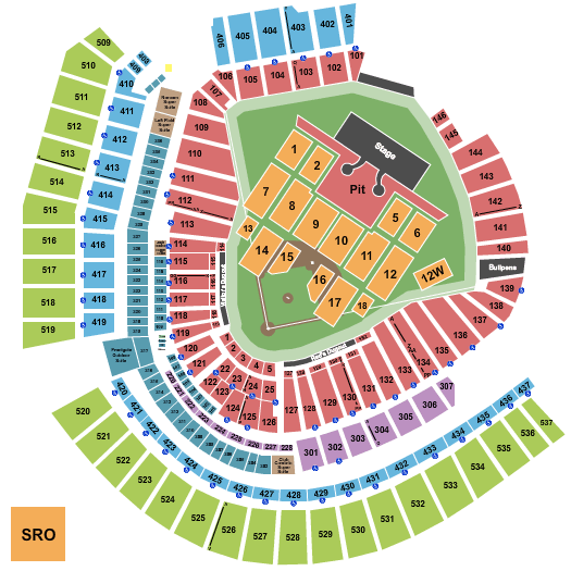 Great American Ball Park Zac Brown Band Seating Chart
