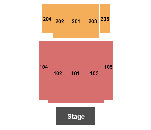 Great Hall at Charles F. Dodge City Center Endstage 5 Seating Chart