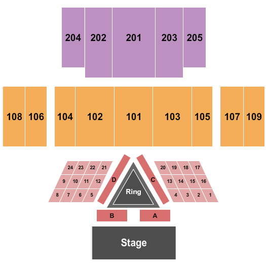 Great Hall at Charles F. Dodge City Center MMA 2 Seating Chart