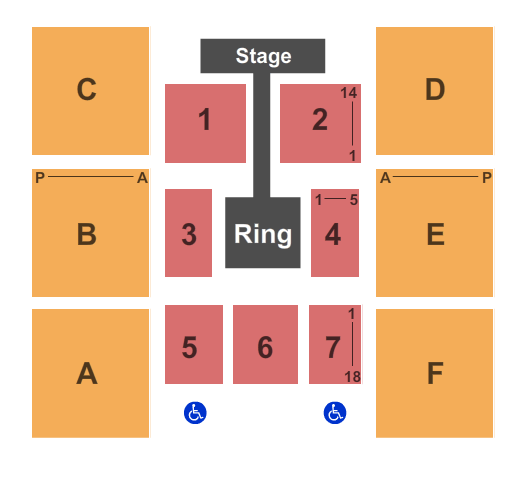 Great Plains Coliseum WWE Live Seating Chart
