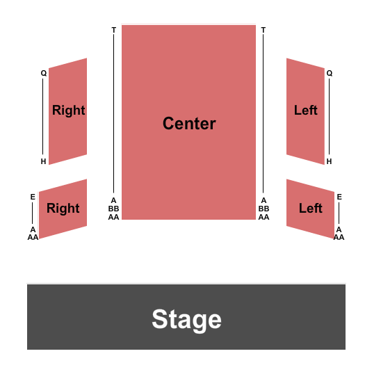 Great Star Theater Endstage - No Tables Seating Chart