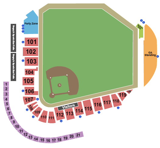 Greater Nevada Field Baseball Seating Chart