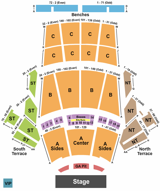 Greek Theatre - Los Angeles CA seating chart event tickets center