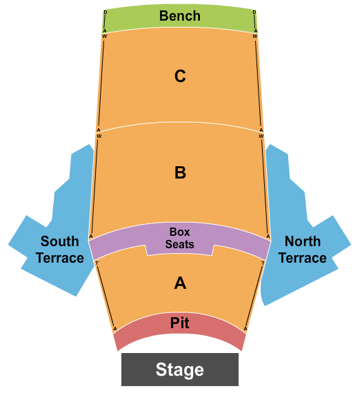 Greek Theatre - Los Angeles CA End Stage 2 Seating Chart