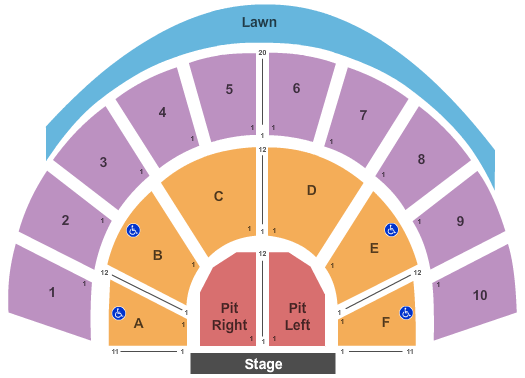 Greek Theatre - U.C. Berkeley End Stage Seating Chart