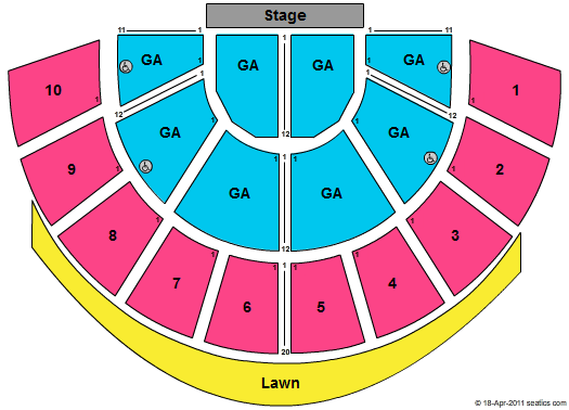 Greek Theatre - U.C. Berkeley GA Pit Reserved Seating Chart