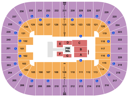 Greensboro Coliseum At Greensboro Coliseum Complex AEW Seating Chart