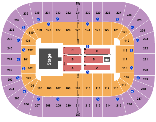 Greensboro Coliseum At Greensboro Coliseum Complex Alabama Seating Chart