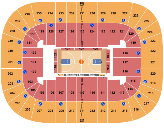 Greensboro Coliseum At Greensboro Coliseum Complex Basketball - Globetrotters Seating Chart