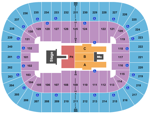 seating chart for Greensboro Coliseum At Greensboro Coliseum Complex - Bruce Springsteen - eventticketscenter.com