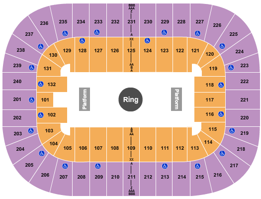 Greensboro Coliseum At Greensboro Coliseum Complex Circus Seating Chart