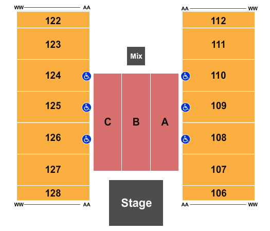 Special Events Center At Greensboro Complex Endstage 2 Seating Chart
