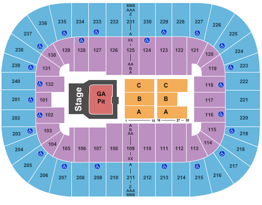 Greensboro Coliseum At Greensboro Coliseum Complex Eric Church 2017 Seating Chart