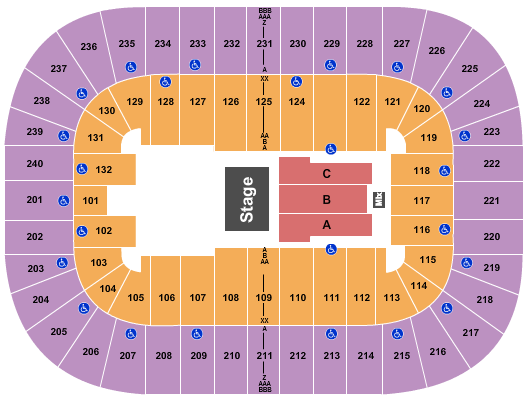 Greensboro Coliseum At Greensboro Coliseum Complex Half House 2023 Seating Chart