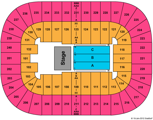 Greensboro Coliseum At Greensboro Coliseum Complex Half House Seating Chart