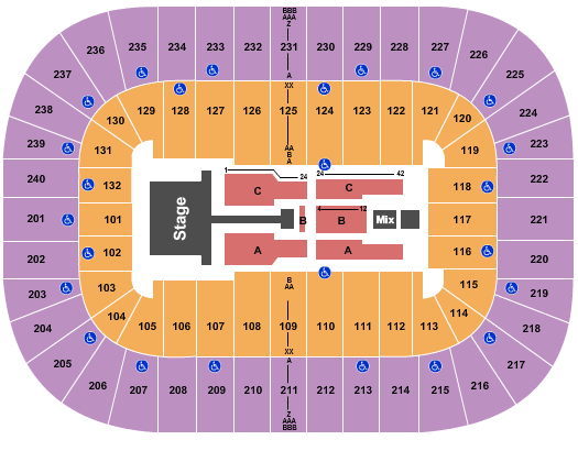 Greensboro Coliseum At Greensboro Coliseum Complex Mana Seating Chart