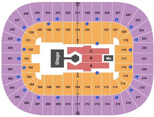 seating chart for Greensboro Coliseum At Greensboro Coliseum Complex - RBD - eventticketscenter.com