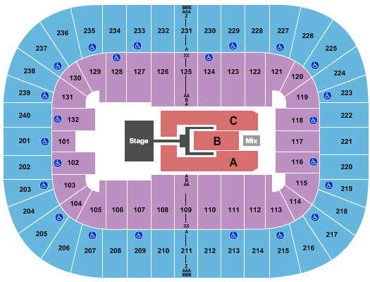 seating chart for Greensboro Coliseum At Greensboro Coliseum Complex - TobyMac - eventticketscenter.com