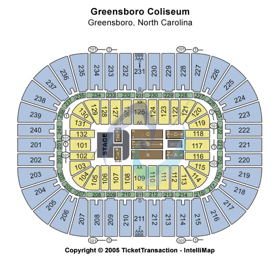 Greensboro Coliseum At Greensboro Coliseum Complex Miley Cyrus Seating Chart