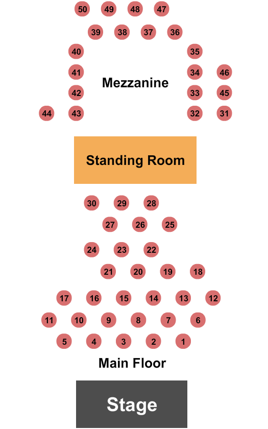 Grewal Hall at 224 Endstage Tables Seating Chart
