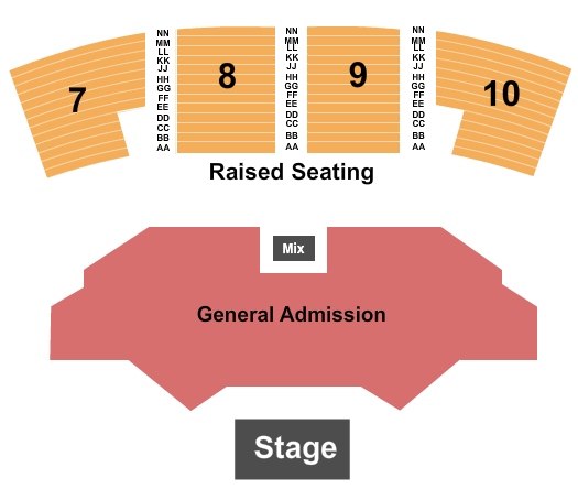 Grey Eagle Resort & Casino Endstage GA Floor Seating Chart