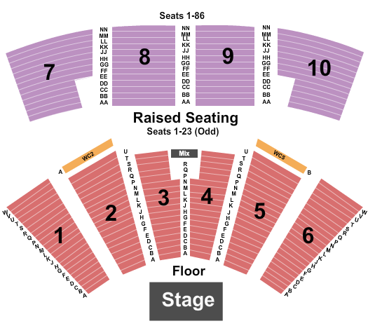 Grey Eagle Resort & Casino End Stage Seating Chart