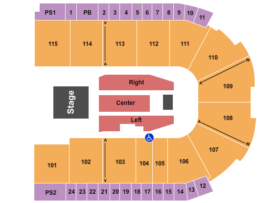 Grossinger Motors Arena Alabama Seating Chart