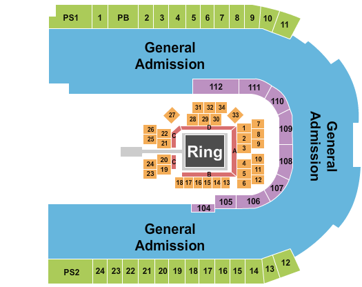 Grossinger Motors Arena Next Event Seating Chart