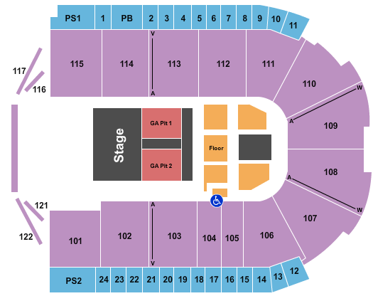 Grossinger Motors Arena Old Dominion Seating Chart