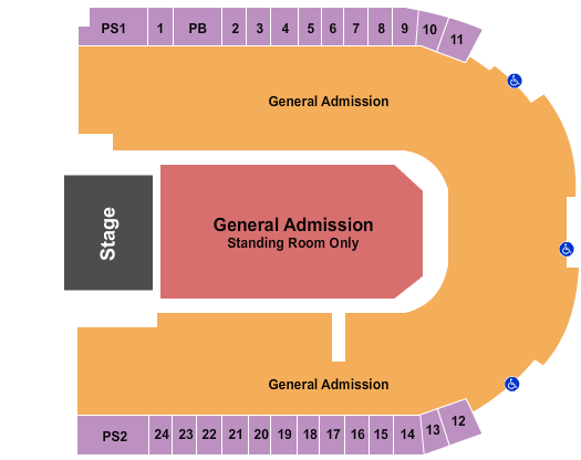 Grossinger Motors Arena Endstage GA Floor GA Bowl Seating Chart