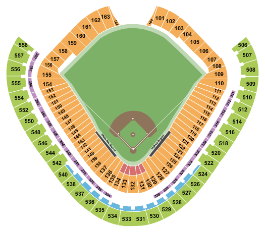 Guaranteed Rate Field seating chart for the Chicago White Sox.