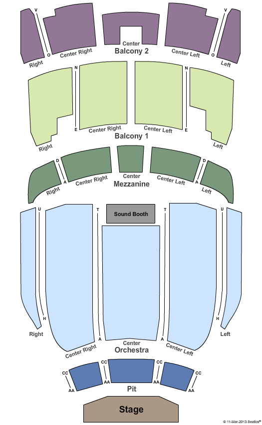 Olympia Theater - Miami End Stage Seating Chart