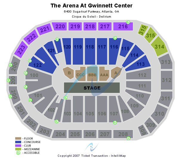 Gas South Arena Delirium Seating Chart