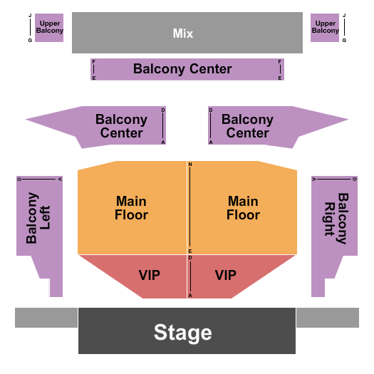 HBP Theater at St. Cecilia Hall Seating Chart