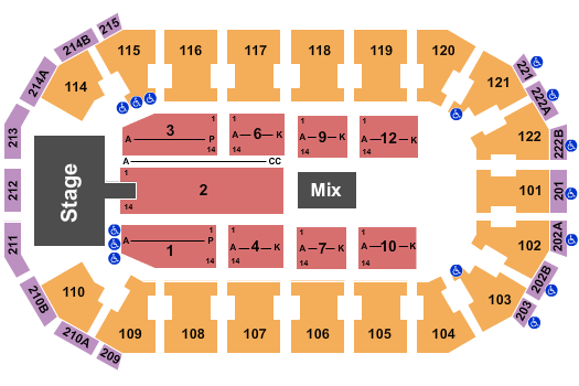 HEB Center at Cedar Park United We Rock 2017 Seating Chart