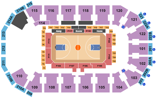 seating chart for HEB Center at Cedar Park - Basketball 2 - eventticketscenter.com