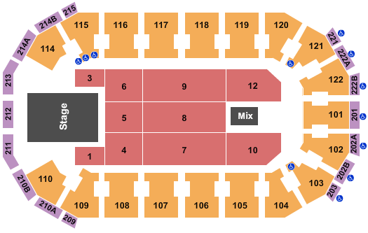 HEB Center at Cedar Park Elevation Nights 2020 Seating Chart
