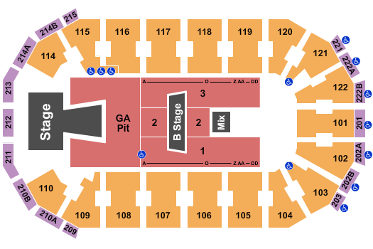HEB Center at Cedar Park Hillsong United Seating Chart
