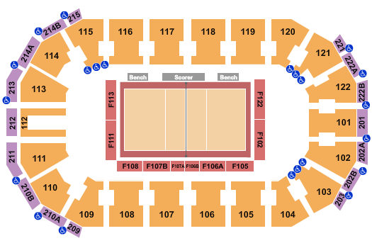 HEB Center at Cedar Park Volleyball Seating Chart