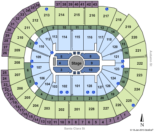 SAP Center Concert In The Round Seating Chart