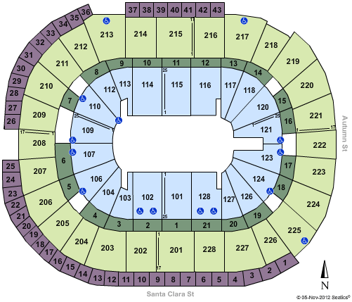 SAP Center How to Train your Dragon Seating Chart