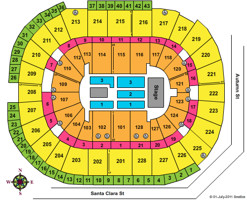 SAP Center Michael Buble Seating Chart