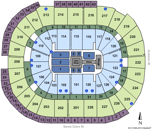 SAP Center New Kids On The Block Seating Chart