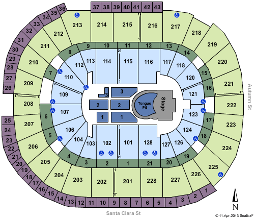 SAP Center Rolling Stones Seating Chart