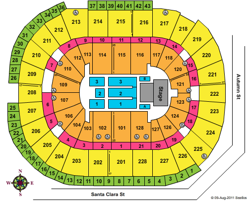 SAP Center SYTYCD Seating Chart