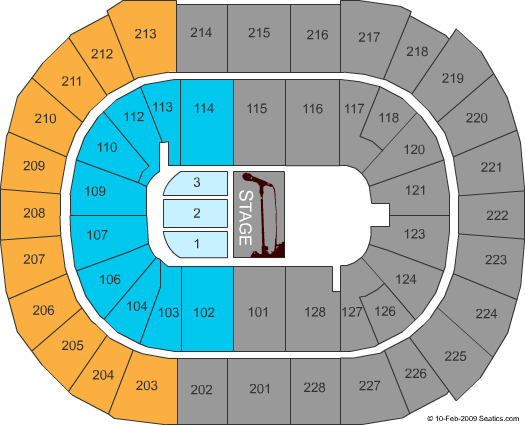 SAP Center Theatre Seating Chart