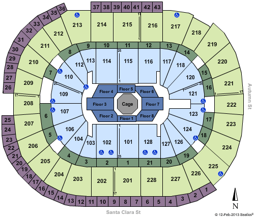 SAP Center UFC Seating Chart