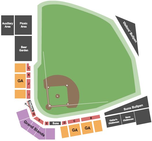 Hagerstown Suns Municipal Stadium Baseball Seating Chart