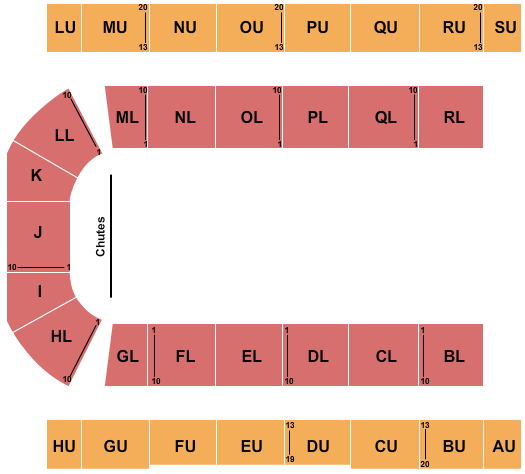 Hall D at Edmonton EXPO Rodeo 2 Seating Chart