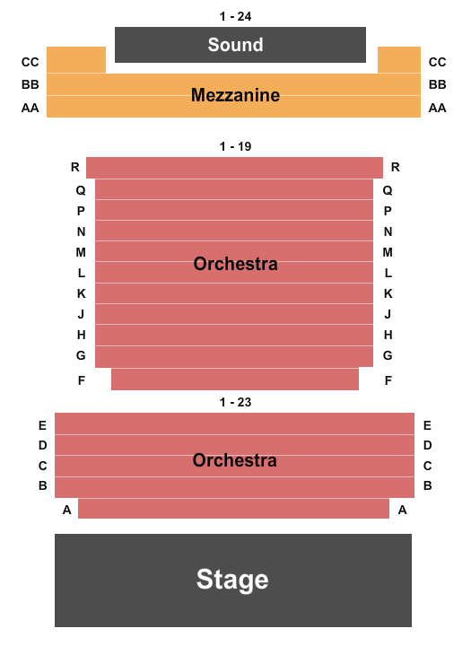 Halloran Centre at the Orpheum Theatre Endstage Seating Chart